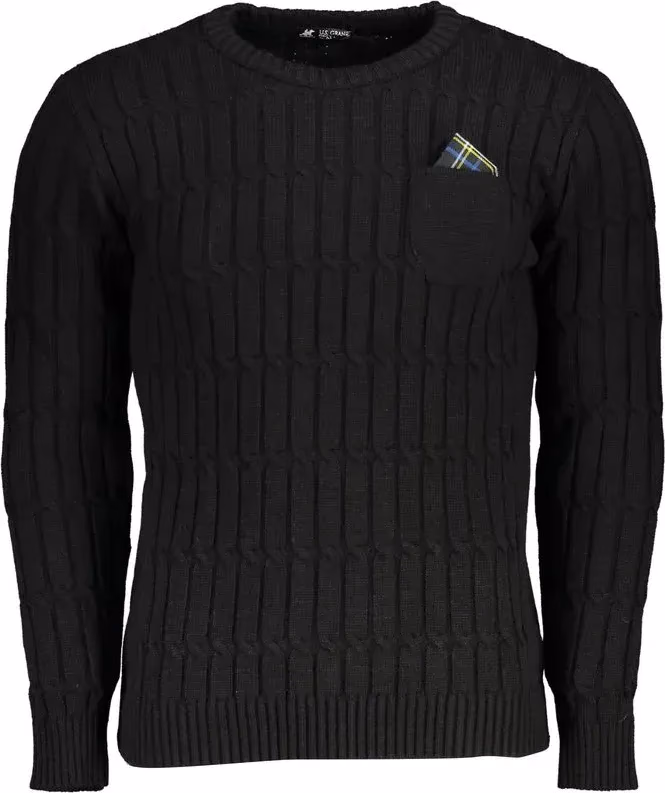 U.S. Grand Polo Black Acrylic Men Sweater