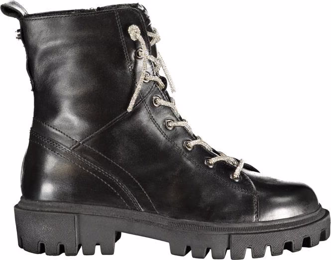 Cafenoir Black Leather Women Ankle Boot