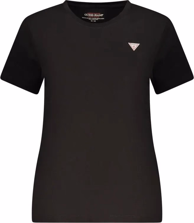 Guess Jeans Black Cotton Women T-Shirt