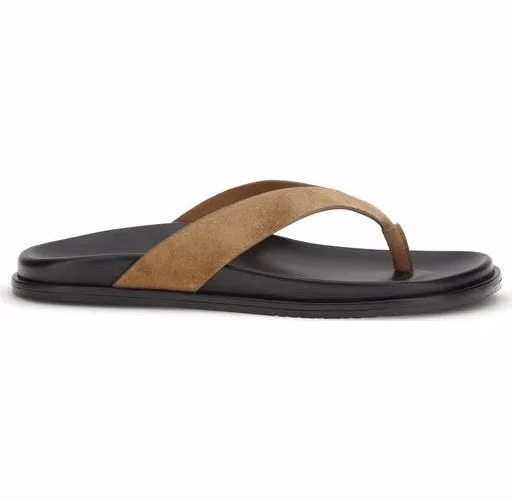 Stuart Weitzman Multicolor Calf Leather Bos Taurus Flip-Flop Sandals