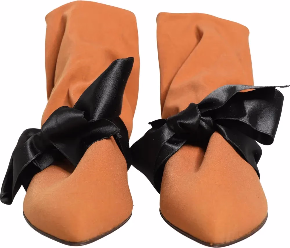 Dolce & Gabbana Brown Black Suede Boots Shoes