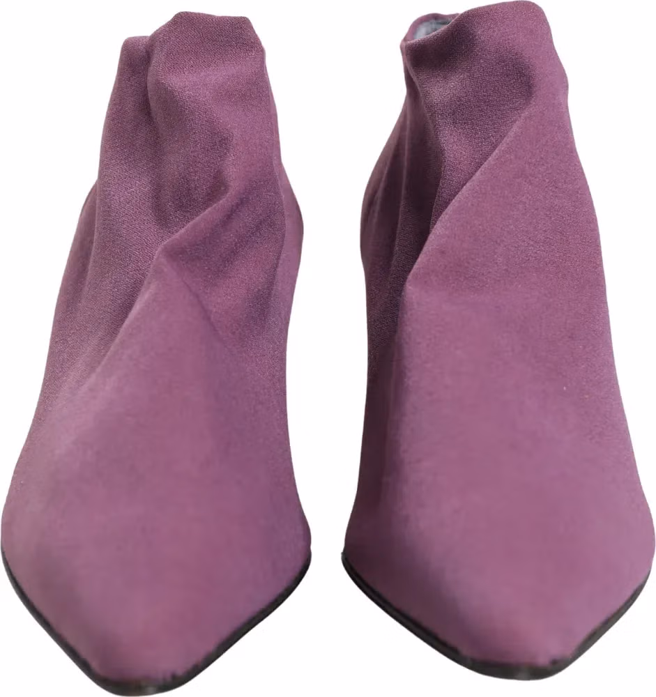 Dolce & Gabbana Shoes Purple Suede Ankle Boots Shoes