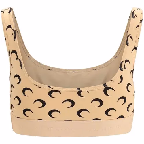 Marine Serre Beige Polyamide Sport Bra