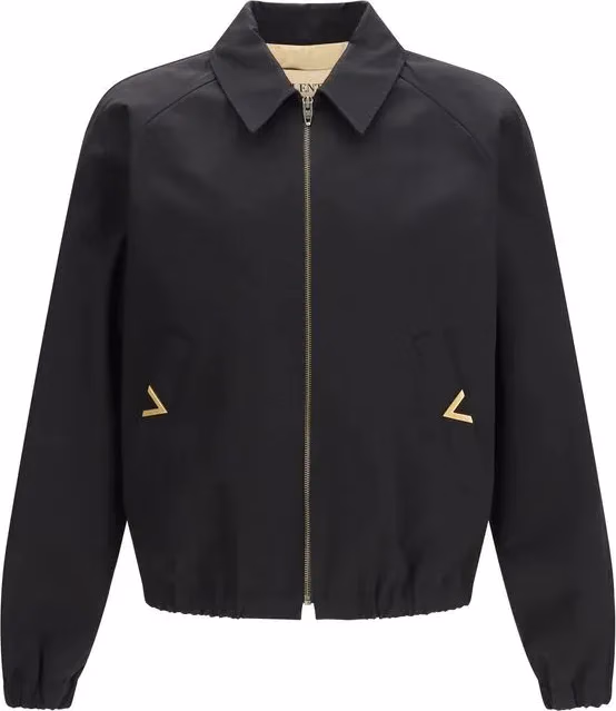 Valentino Garavani Black Cotton Bomber
