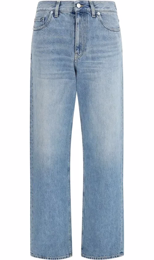 Gucci Blue Cotton Straight-Leg Jeans