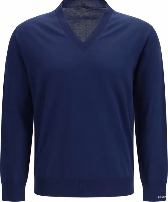 Prada Blue Cotton Sweatshirt
