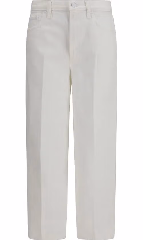 Mother Denim White Cotton Bootcut Jeans