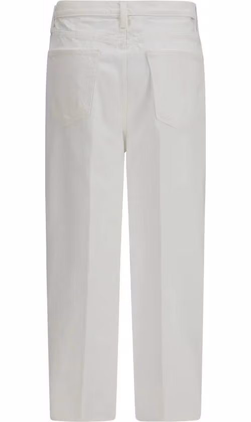 Mother Denim White Cotton Bootcut Jeans