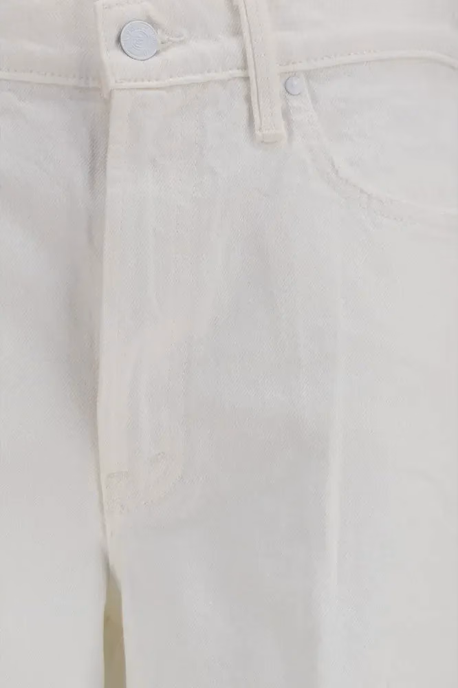 Mother Denim White Cotton Bootcut Jeans
