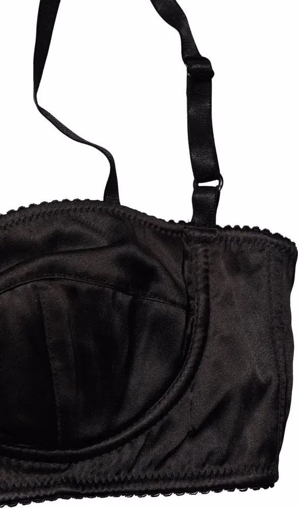 Dolce & Gabbana Black Semi-Pad Underwire Balconette Bra Underwear