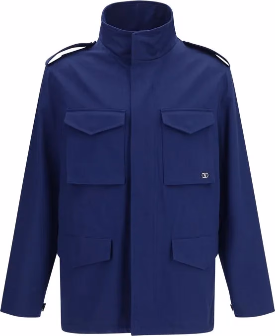 Valentino Garavani Blue Cotton Coat