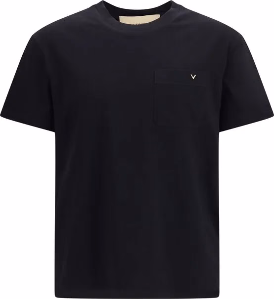 Valentino Garavani Black Cotton T-Shirt