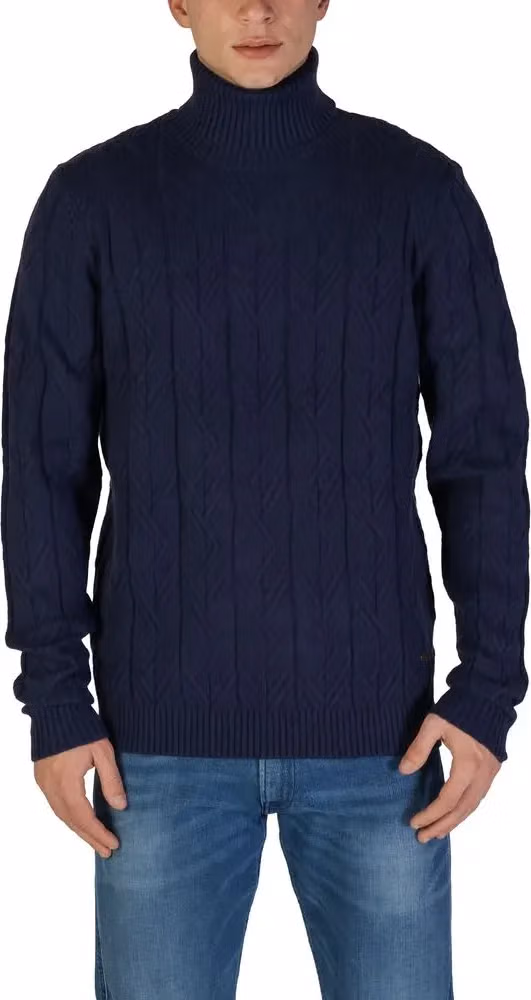 In My Hood Blue Polyester Turtleneck