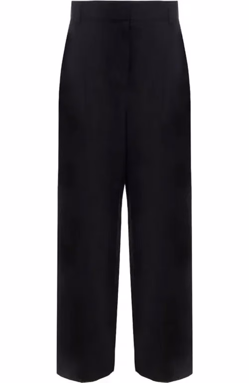Salvatore Ferragamo Black Silk Casual Pants
