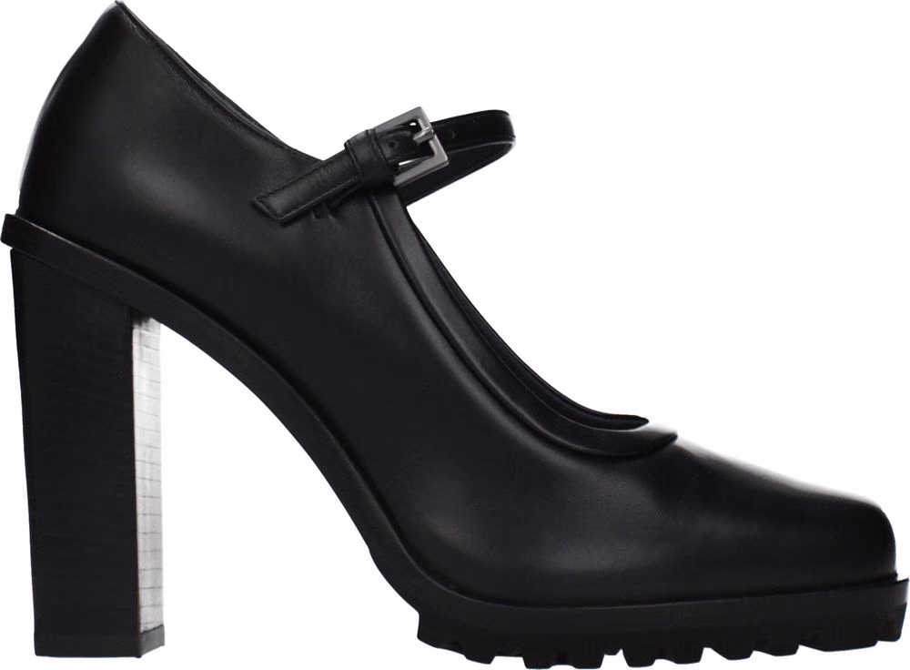 Max Mara Black Leather High Heel Pumps