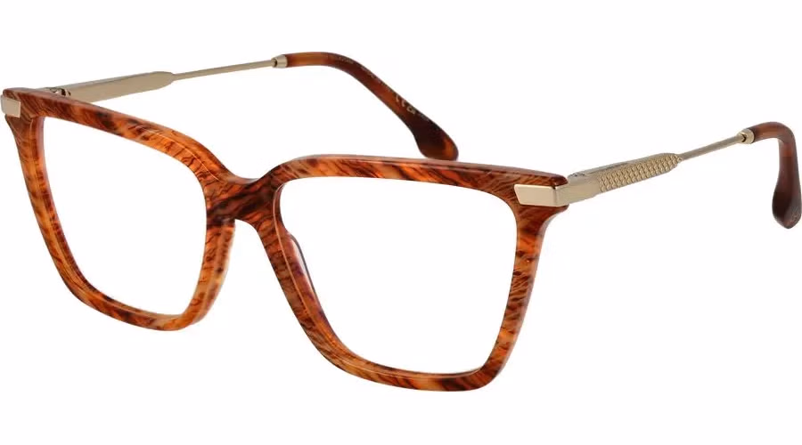 Victoria Beckham Orange Metal & Plastic Glasses (Frames)
