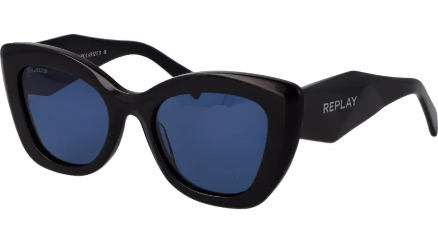 Replay Black Acetate Sunglasses