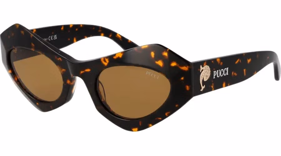 Emilio Pucci Brown Plastic Sunglasses
