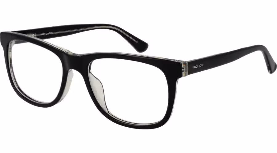 Police Black Cellulose Acetate Glasses (Frames)