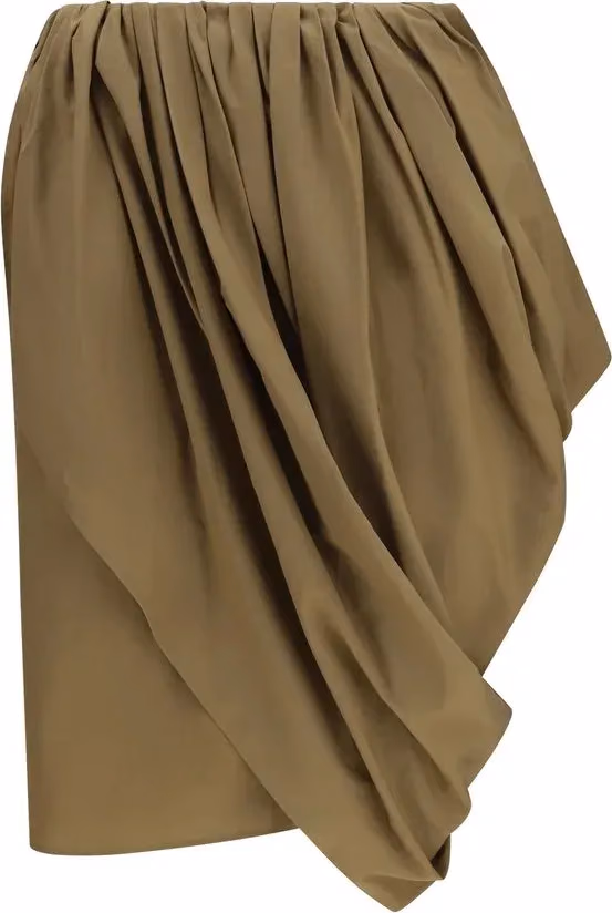 Chloé Bicolor Cotton Midi Skirt