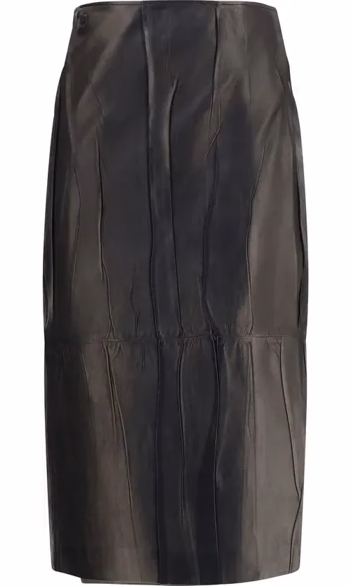 Ermanno Scervino Black Lamb Ovis Aries Aries Midi Skirt