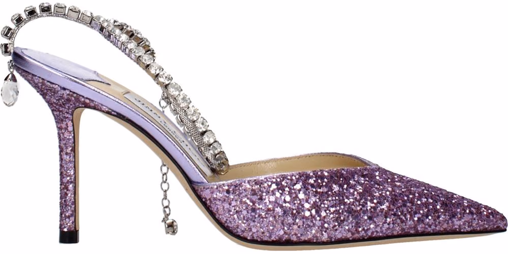 Jimmy Choo Purple Plastic Stiletto Heel Sandals