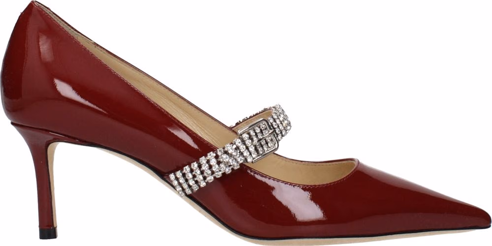 Jimmy Choo Red Leather High Heel Pumps