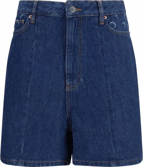 Marine Serre Blue Cotton Bermuda Shorts