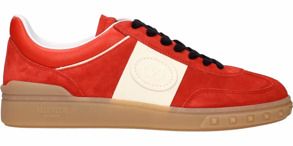 Valentino Garavani Red Leather Low Top Sneakers
