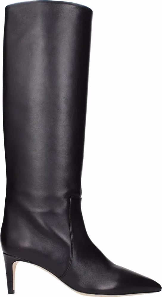 Paris Texas Black Leather Ankle Boots