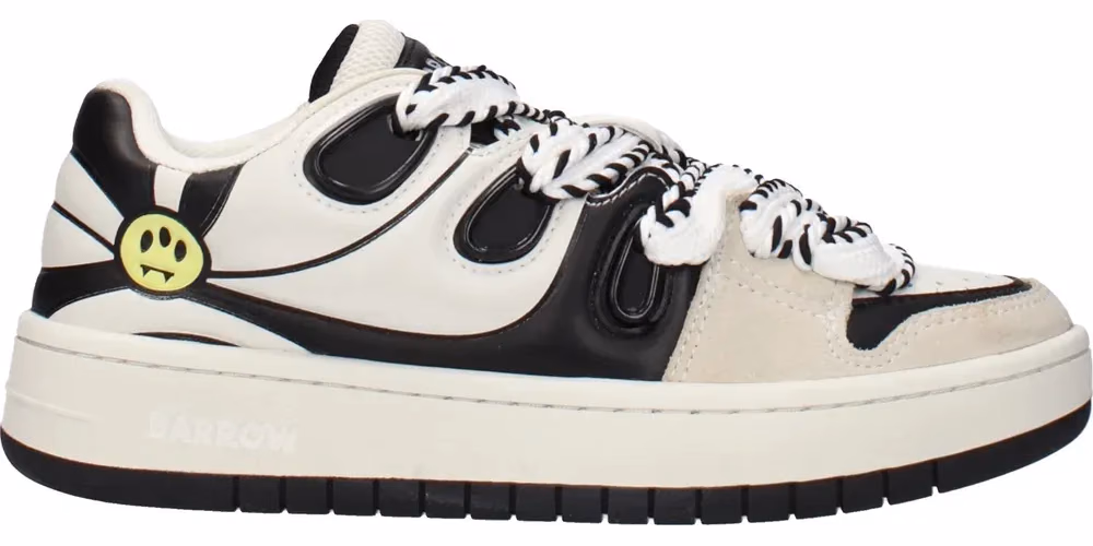 Barrow Beige Leather Sneakers