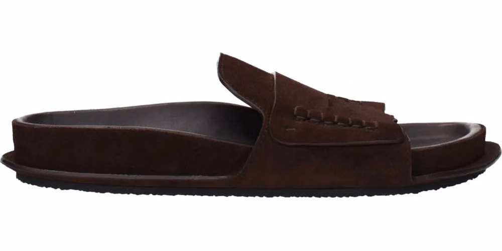 Jacquemus Brown Leather Slippers