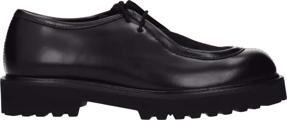Max Mara Black Leather Oxfords And Derbies