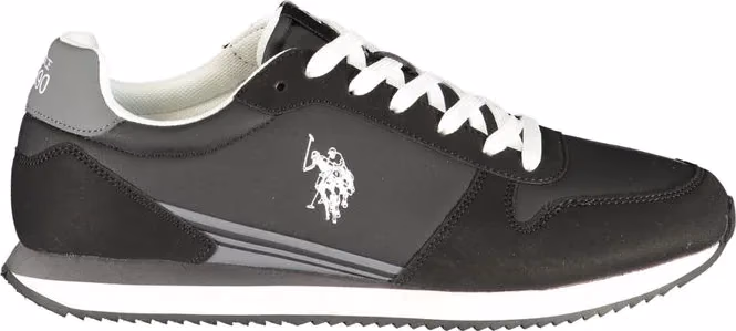 U.S. POLO ASSN. Black Polyurethane Men's Sneaker