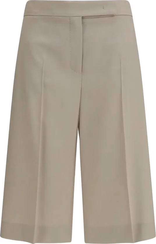 Max Mara Beige Wool Oves Aries Bermuda Shorts