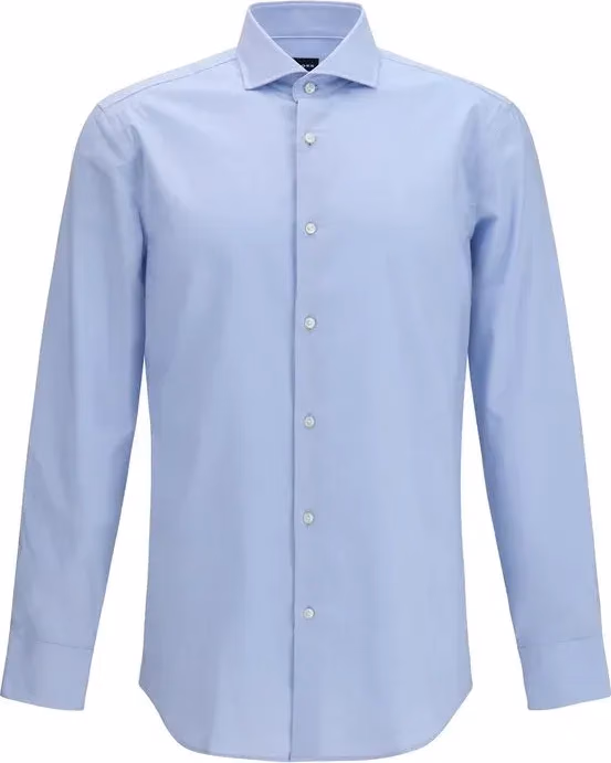 Hugo Boss Black Blue Cotton Dress Shirt