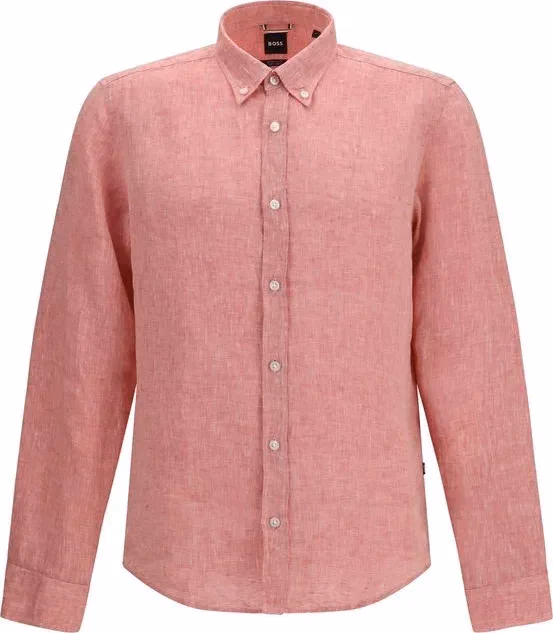 Hugo Boss Black Multicolor Linen Shirt