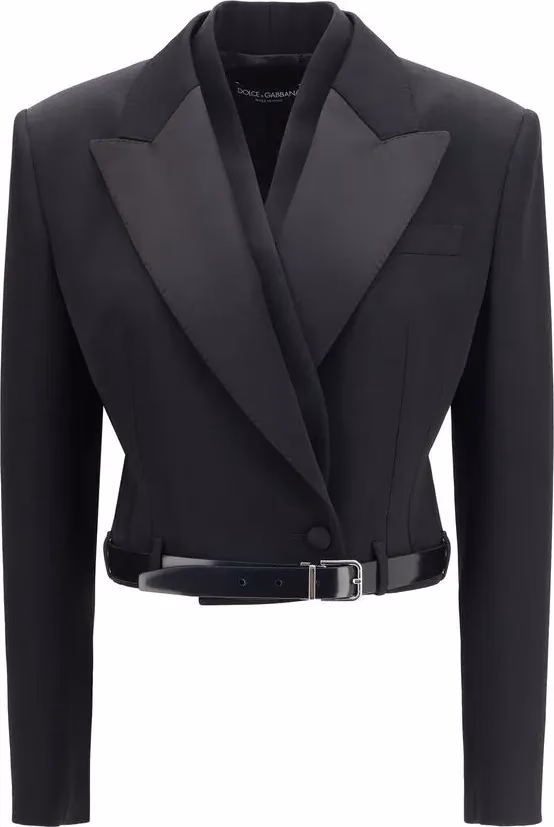 Dolce & Gabbana Black Wool Oves Aries Jacket