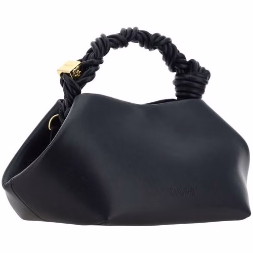 Ganni Black Calf Leather Bos Taurus Handbag