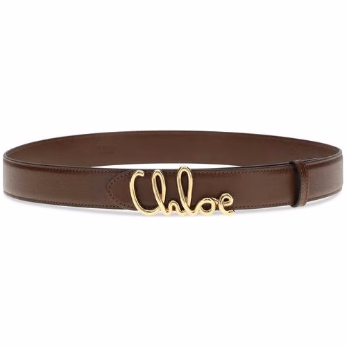 Chloé Brown Calf Leather Bos Taurus Regular Belt