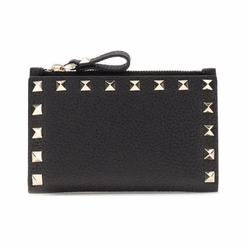 Valentino Garavani Black Calf Leather Bos Taurus Wallet