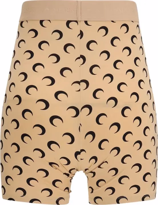 Marine Serre Beige Polyamide Bermuda Shorts