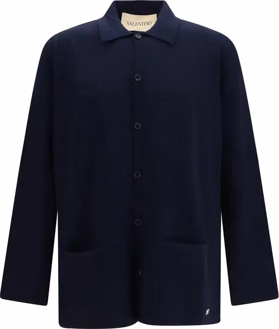 Valentino Garavani Blue Wool Oves Aries Cardigan