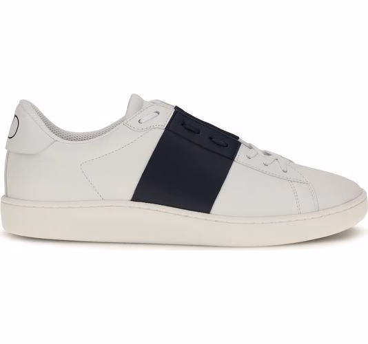 Valentino Garavani Blue Calf Leather Bos Taurus Low Top Sneakers