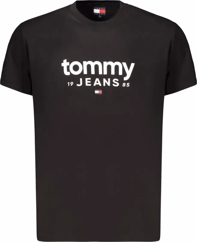 Tommy Hilfiger Black Cotton Mens T-Shirt