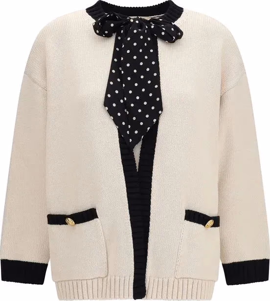 Valentino Garavani Beige Cotton Cardigan