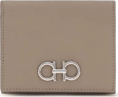 Ferragamo Beige Calf Leather Bos Taurus Wallet