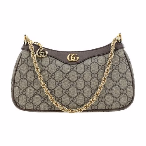 Gucci Brown Cotton Shoulder Bag