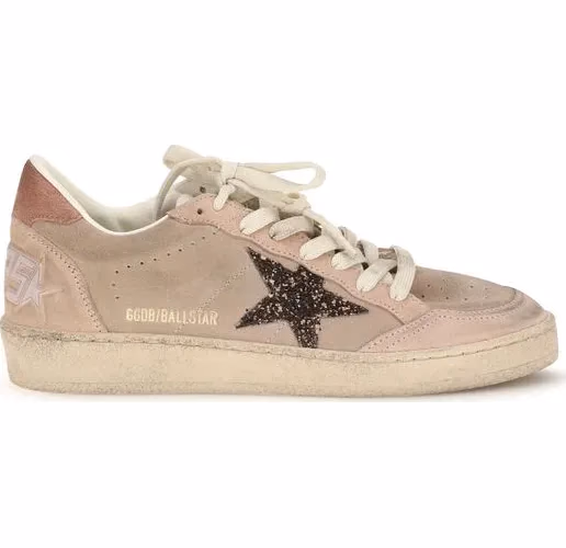 Golden Goose Beige Calf Leather Bos Taurus Low Top Sneakers