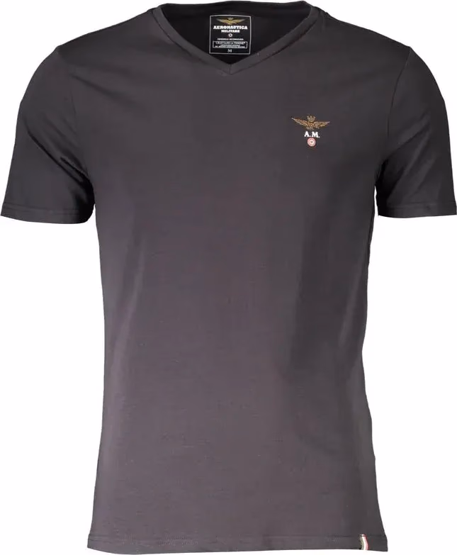 Aeronautica Militare Black Cotton Men's Shirt